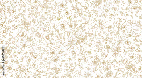シンプルライン、線画、ナチュラル　美しい線画のボタニカル背景素材　　Simple Line , Line Art 　Botanical , Flower , Brown , Texture , Simple , Beautiful , Natural	