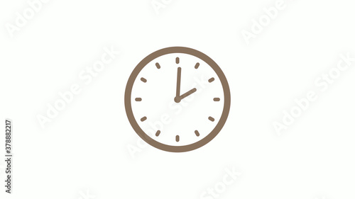 Wallpaper Mural New brown gray circle clock icon on white background Torontodigital.ca