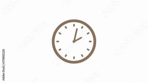 Wallpaper Mural New brown gray circle clock icon on white background Torontodigital.ca