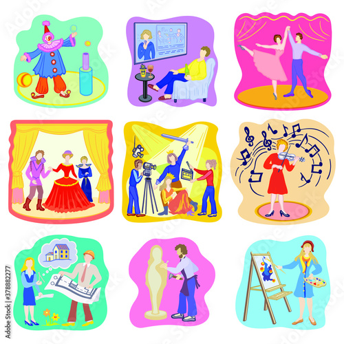 Vector set of different professions