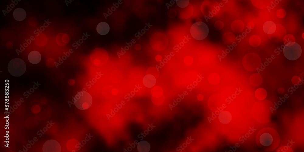 Dark Red vector texture with circles. Glitter abstract illustration with colorful drops. Pattern for business ads. Dark Red vector texture with circles. Glitter abstract illustration with colorful drops. Pattern for business ads.
