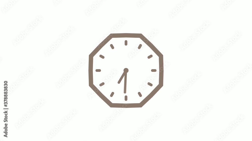 Counting down 12 hours clock icon on white background Counting down 12 hours clock icon on white background