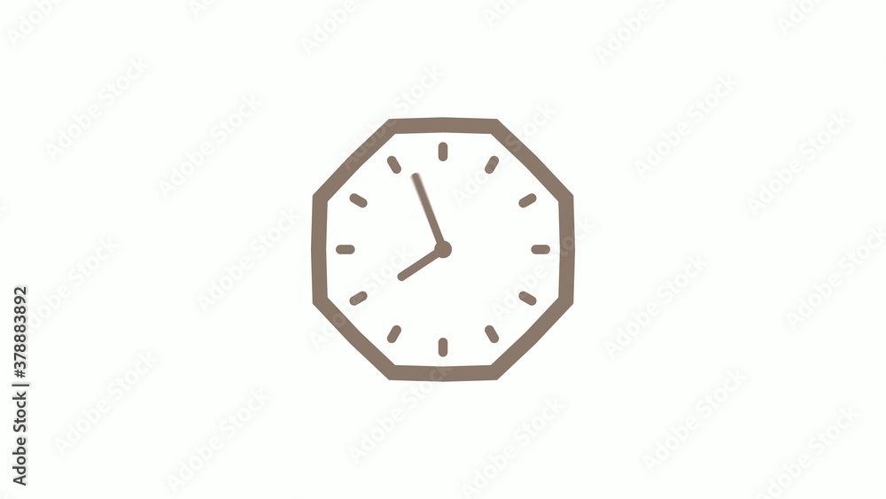 Counting down 12 hours clock icon on white background Counting down 12 hours clock icon on white background