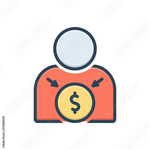 Color illustration icon for incentive