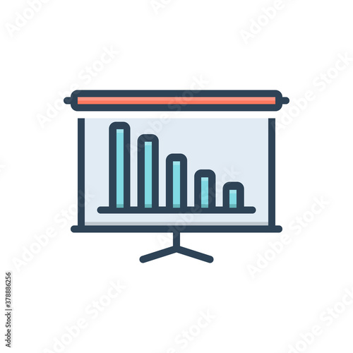 Color illustration icon for presentation