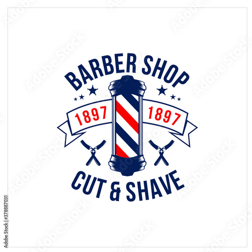 Barber Shop labels, banner, logo vector photo