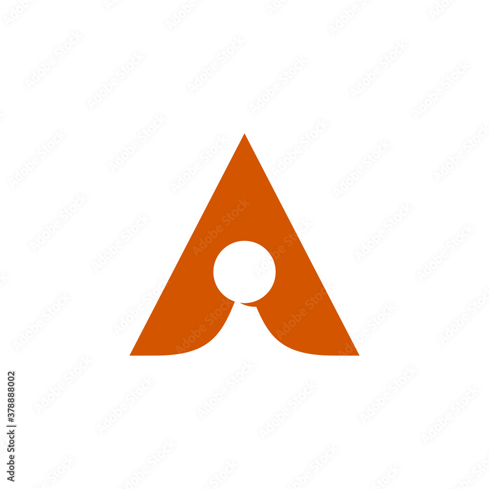 letter A with a circle inside. good for a logo or any graphic asset letter A with a circle inside. good for a logo or any graphic asset