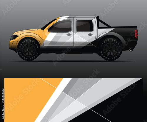 Obraz na plátne truck and vehicle Graphic vector