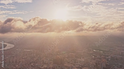 aerial view of the city