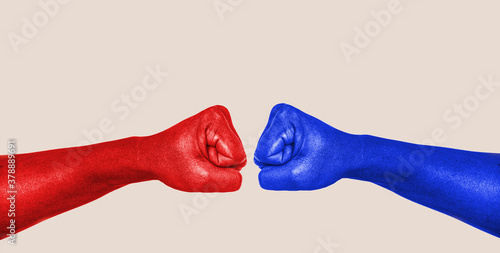 The fist is confronting the concept of confrontation