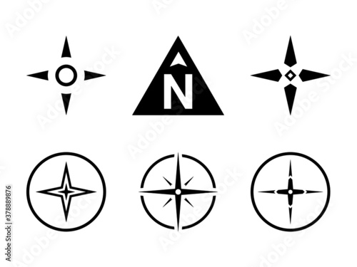 Black and white compass direction icon. North arrow symbol set. Free Download Black and white compass direction icon. North arrow symbol set. - GFXLoad