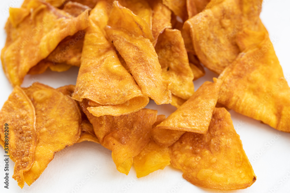 Golden crispy cheese ground melon slices Golden crispy cheese ground melon slices