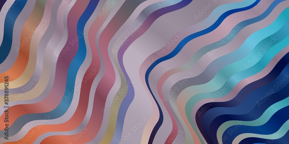 Light Blue, Yellow vector pattern with curves. Brand new colorful illustration with bent lines. Best design for your ad, poster, banner. Light Blue, Yellow vector pattern with curves. Brand new colorful illustration with bent lines. Best design for your ad, poster, banner.