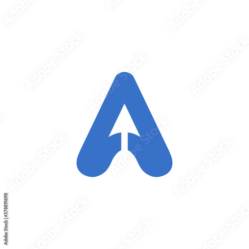letter A with a up arrow good for a logo or any graphic assets