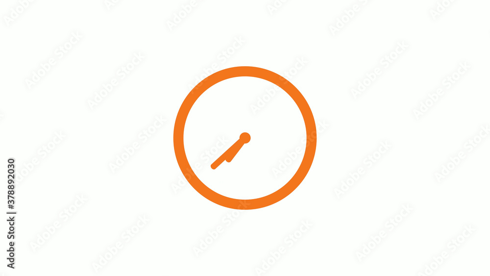Circle brown color 12 hours clock icon on white background,clock icon without trick Circle brown color 12 hours clock icon on white background,clock icon without trick