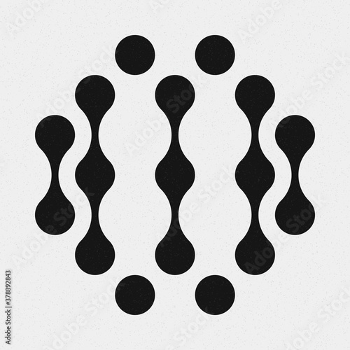 Abstract Cross Pattern Dots Logo generative computational art illustration