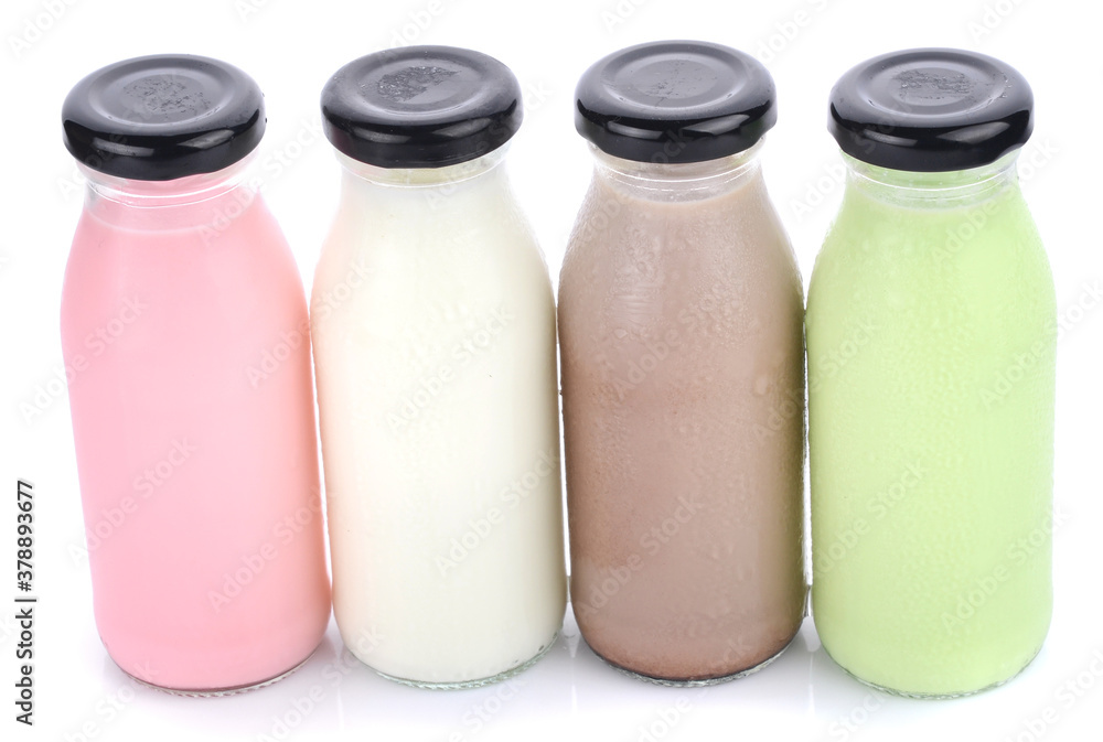 flavor milk isolated on white background flavor milk isolated on white background