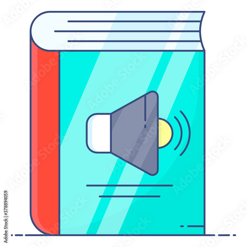
Modern design of audio book icon
