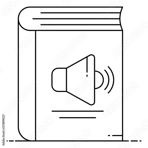 
Modern design of audio book icon

