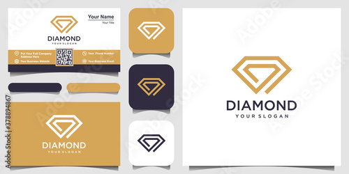 Creative Diamond Concept Logo Design Template and business card design. diamond group, team, community