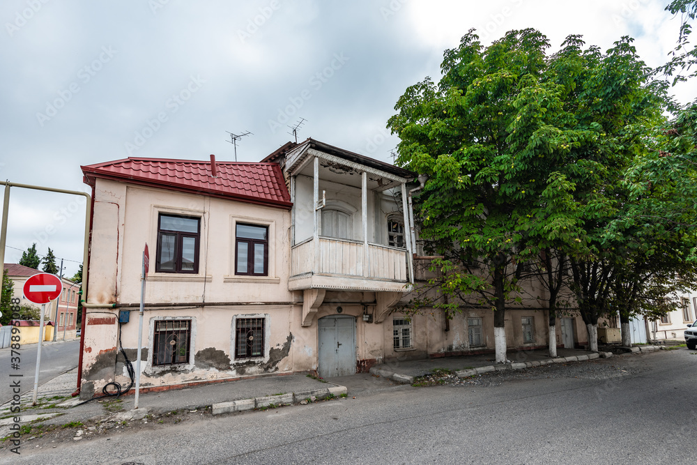 Old brick houses in Guba city, Azerbaijan Old brick houses in Guba city, Azerbaijan