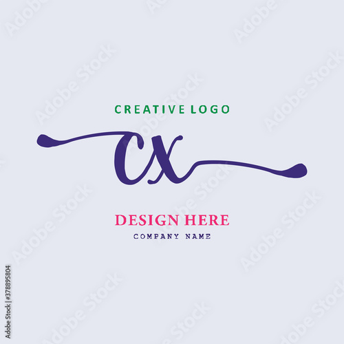 logo letter CX. simple, elegant, easy to understand and authoritative