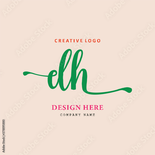 logo letter DH. simple, elegant, easy to understand and authoritative