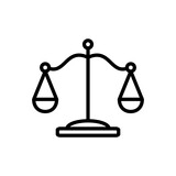Law Scale icon Design Vector Template Illustration