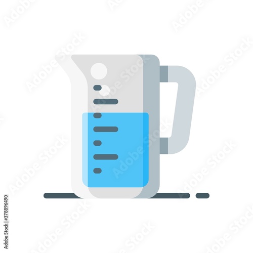 flat style icon of cup measuring. vector illustration for graphic design, website, UI isolated on white background. EPS 10