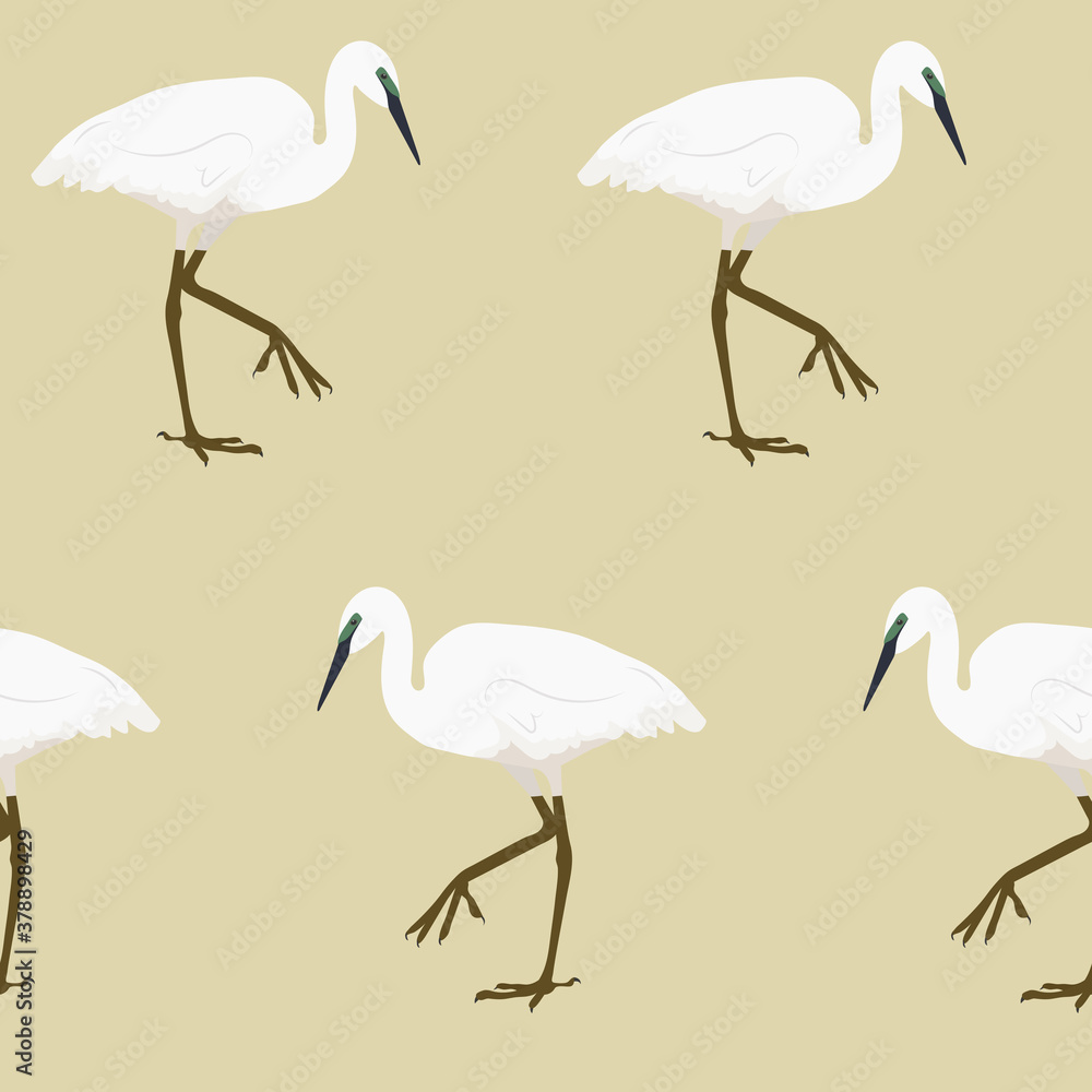 Fototapeta premium Seamless vector illustration with herons