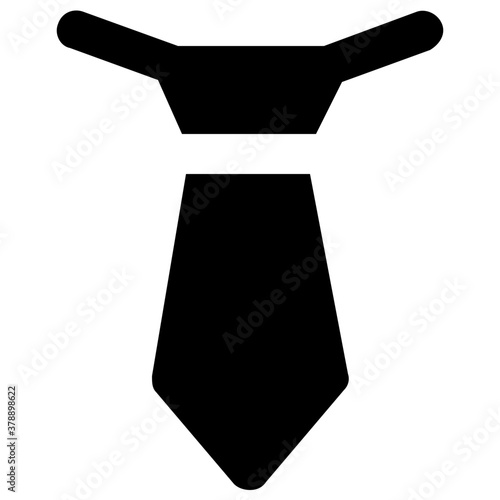 
Fashion necktie vector, long piece of cloth that knotted around the neck 
