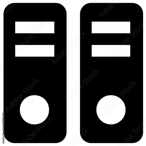 
Vector design of archives in modern filled style, folders 
