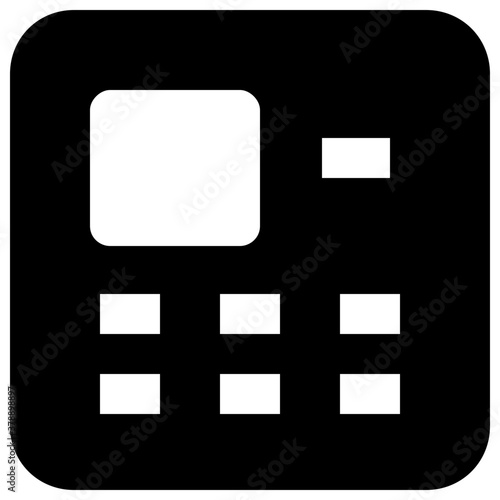 
Trendy icon of biometric attendance, biometric fingerprint machine in filled style 
