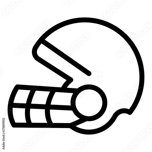 American football helmet icon. Outline american football helmet vector icon for web design isolated on white background