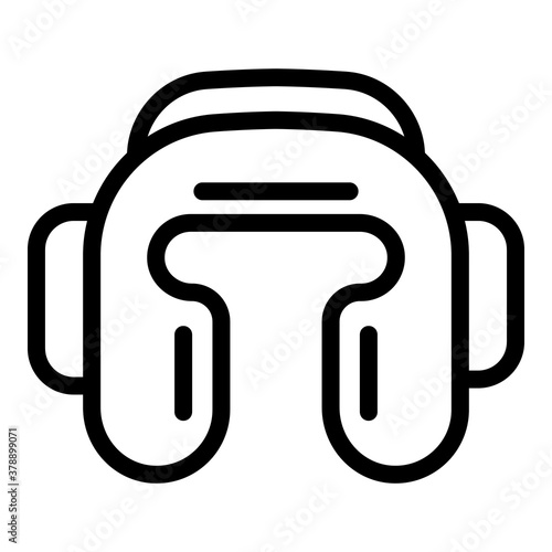Boxing helmet icon. Outline boxing helmet vector icon for web design isolated on white background