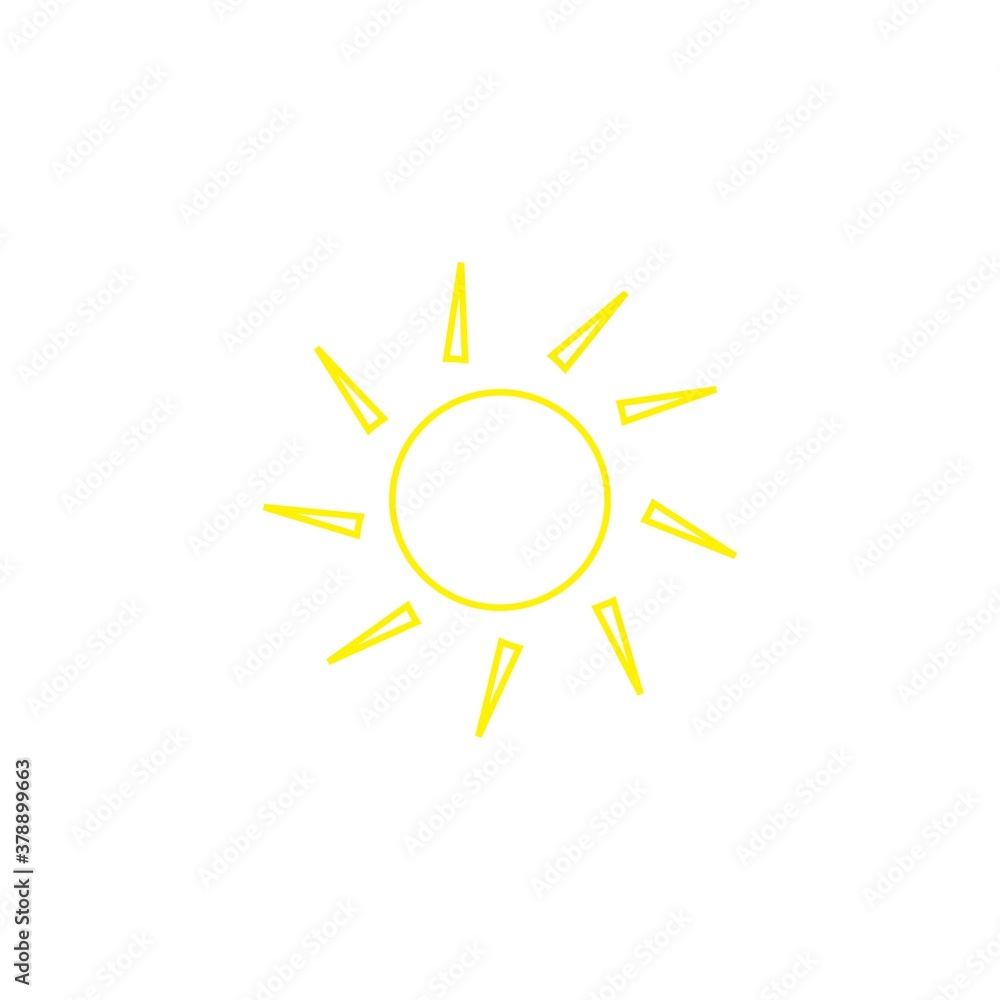 sun illustration design logo
