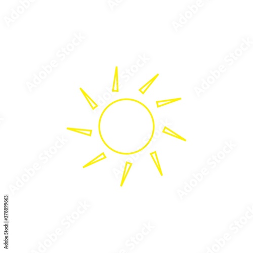 sun illustration design logo