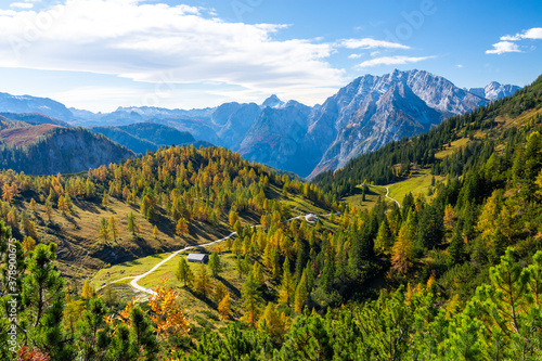 beautiful mountain landscape in Bavarian Alps in Berchtesgaden in Germany
