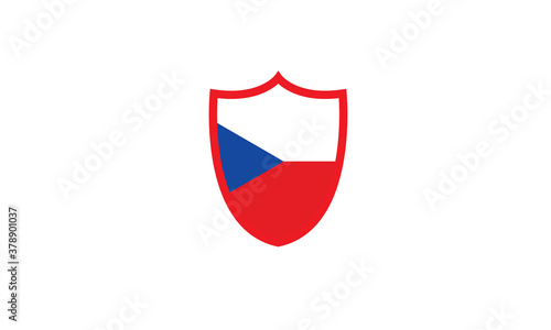 Free Download Czech Republic, Czechia flag shield vector illustration - GFXLoad