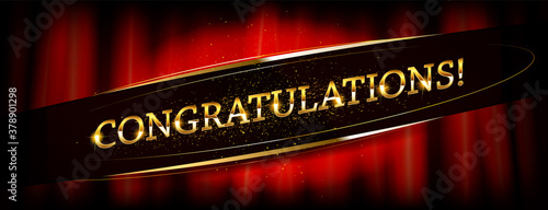 Congratulations. Calligraphy lettering.