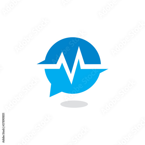 Diagnose Chat Vector , Medical Logo