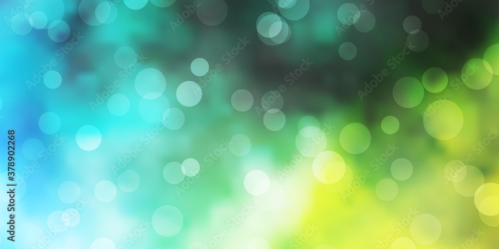 Obraz premium Light Blue, Green vector layout with circle shapes. Modern abstract illustration with colorful circle shapes. Pattern for booklets, leaflets.