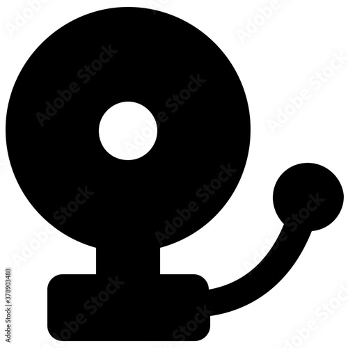 
Intruder alarm vector style, filled icon design 
