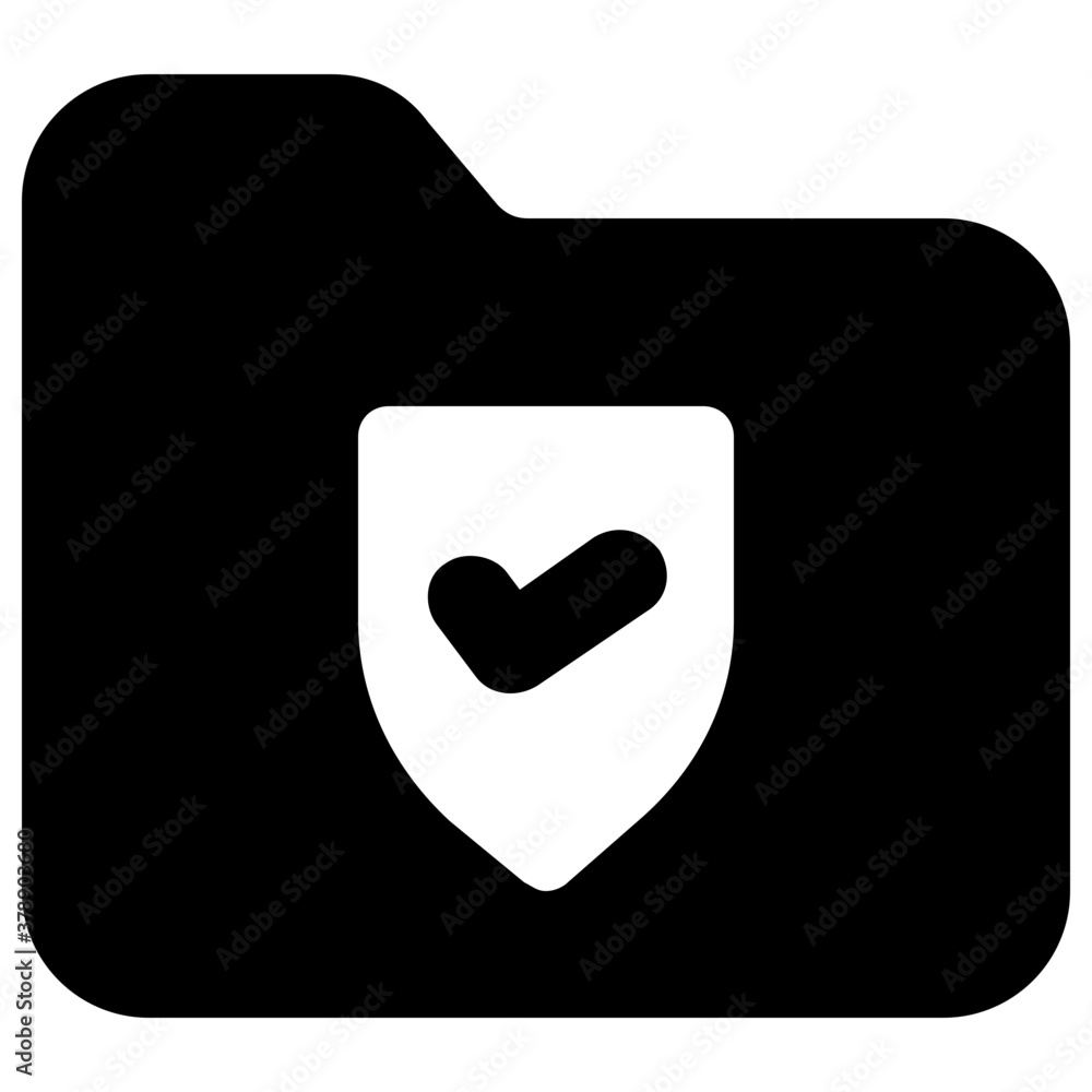 Filled vector design of secure folder icon
Filled vector design of secure folder icon