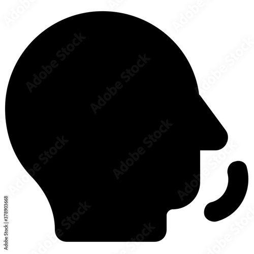 
Filled icon design of a speech recognition
