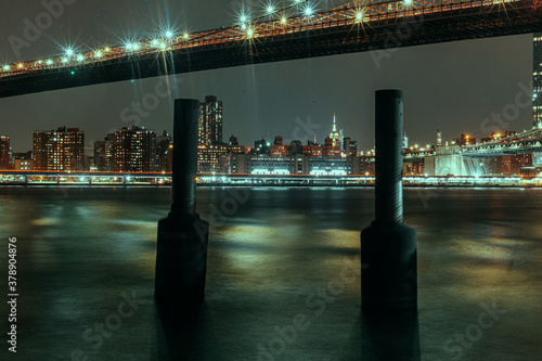city bridge at night (Brooklyn)