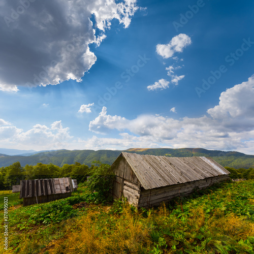 Wallpaper Mural small village on a mountain slope Torontodigital.ca