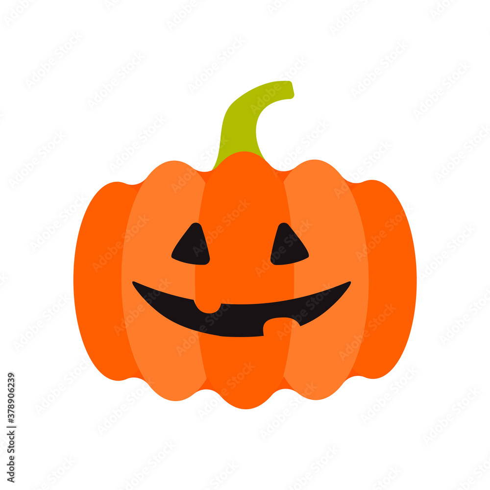 Cute tekva with a smile on a white background isolated. Vector design element for greeting card, poster, flyer, halloween banner. Cute pumpkin head in flat style, minimal design for the holiday Cute tekva with a smile on a white background isolated. Vector design element for greeting card, poster, flyer, halloween banner. Cute pumpkin head in flat style, minimal design for the holiday
