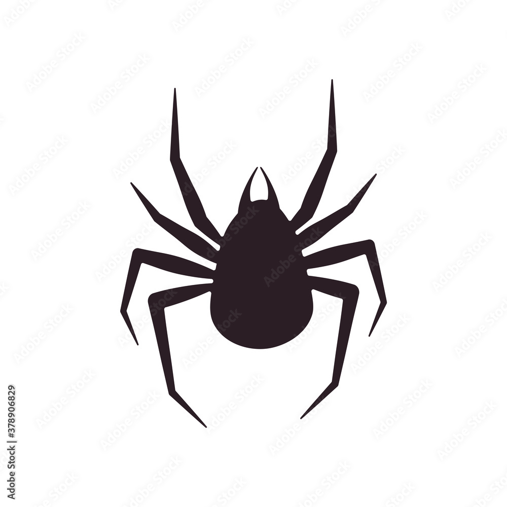 Spider silhouette is arachnid. Vector illustration of a flat silhouette spider scary, poisonous animal, black widow. Black spider silhouette symbol phobia insect and danger, silhouette vector icon Spider silhouette is arachnid. Vector illustration of a flat silhouette spider scary, poisonous animal, black widow. Black spider silhouette symbol phobia insect and danger, silhouette vector icon