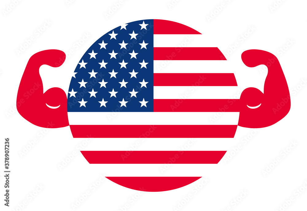 強いアメリカのイメージイラスト マッチョな星条旗 Stock Vector Adobe Stock 強いアメリカのイメージイラスト マッチョな星条旗 Stock Vector Adobe Stock